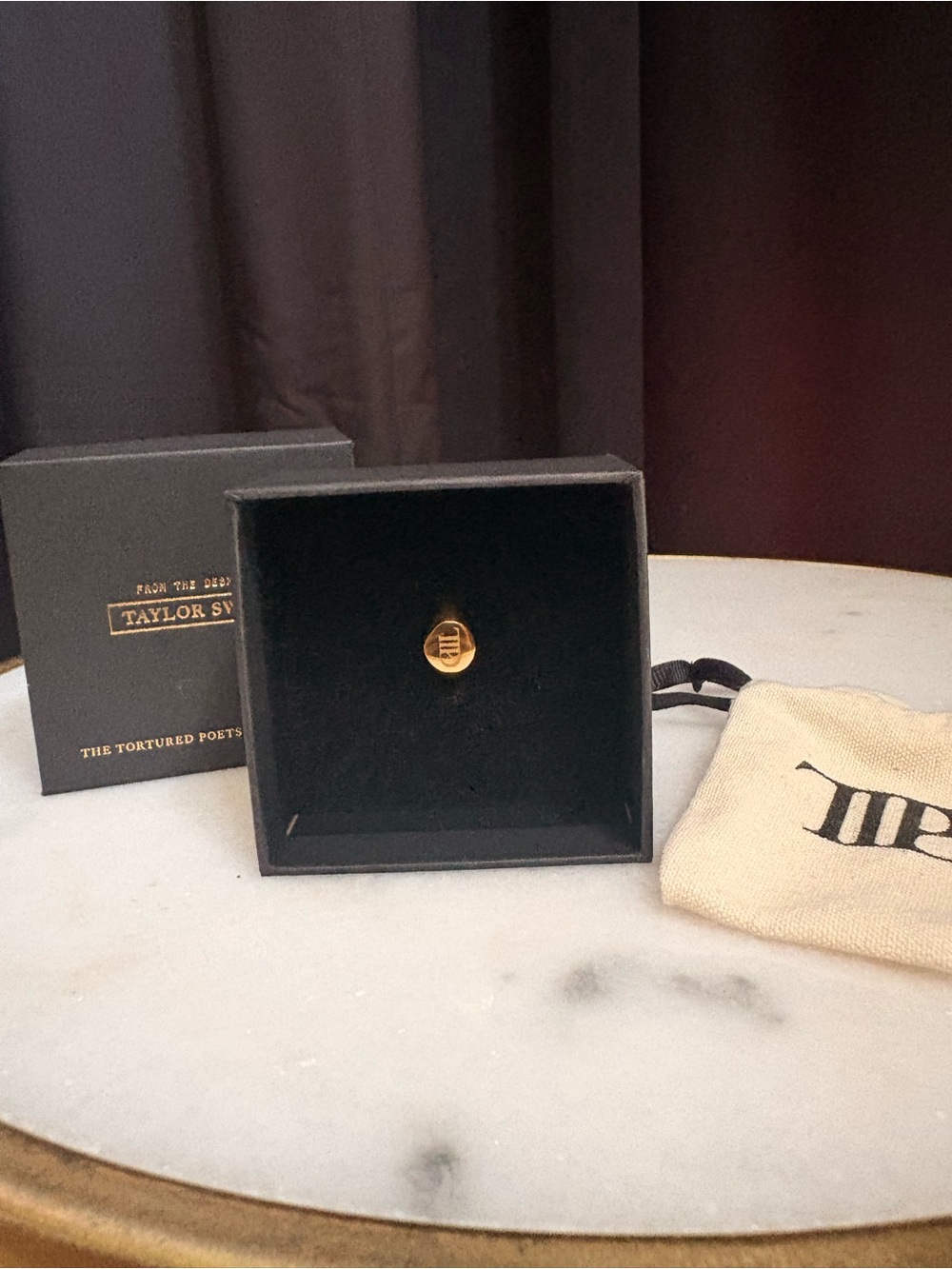 NIB Taylor Swift TTPD Gold Signet Ring _ Size 5